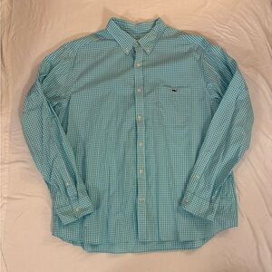 Vineyard Vines by Shep and Ian Whale Shirt Men's 2XL XXL Blue Button Up Oxford